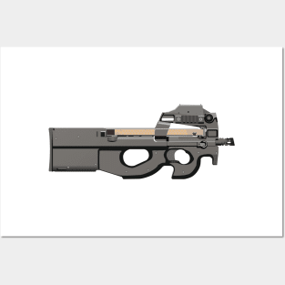 P90 Compact Submachine Gun Posters and Art